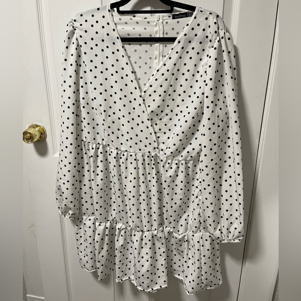 Boohoo polka dotted dress